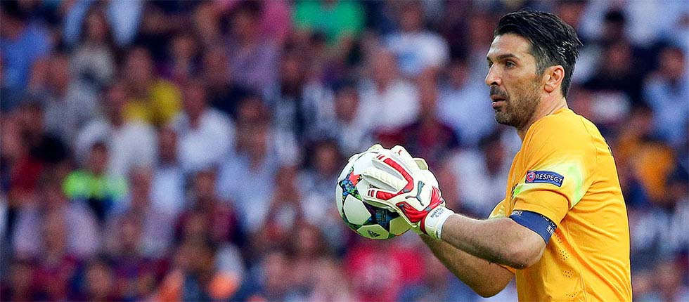 Gianluigi Buffon während des Champions League Finales zwischen Juventus Turin und dem FC Barcelona am 06.06.2015 im Berliner Olympia Stadion